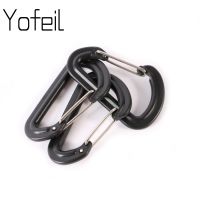 5Pcs/lot D Shape Carabiner Camping Hiking Hook Screw Lock Bottle Buckle Hanging Padlock Key Chain Drop Shipping