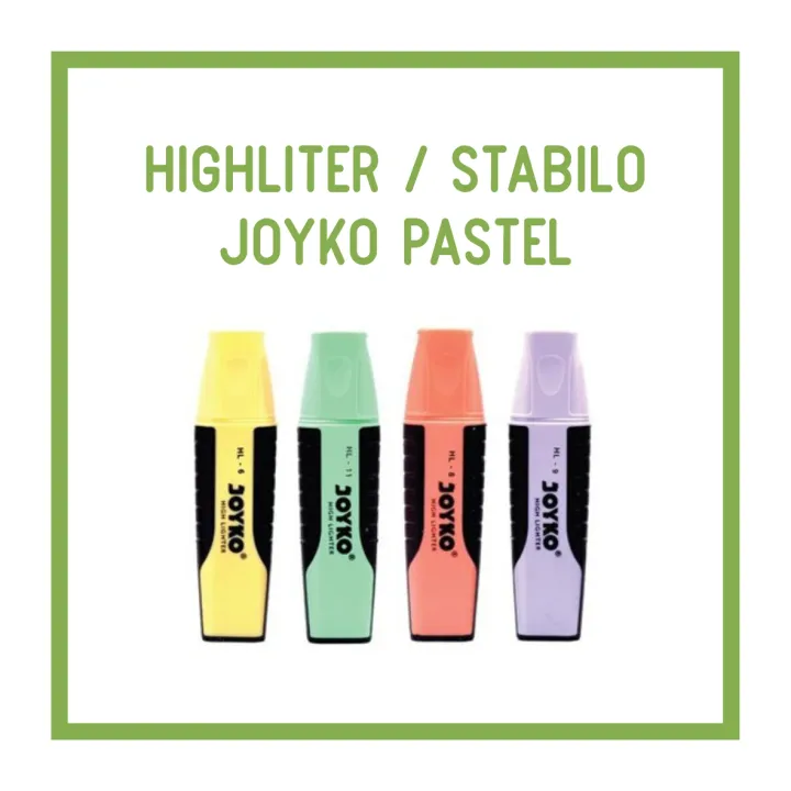 Highlighter Stabilo Joyko Pastel Satuan Penanda Warna Lazada Indonesia