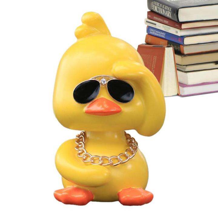 yellow-duck-car-ornaments-shaking-head-yellow-duck-car-accessories-funny-shaking-head-doll-with-sunglasses-and-necklace-for-motorcycle-bicycle-automobile-supple