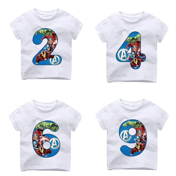 Happy Birthday A Number 1 2 3 4 5 6 7 8 9th cartoon t shirt for girls  tshirt girl t-shirt kids clothes boys graphic t shirts children clothing |  Lazada PH