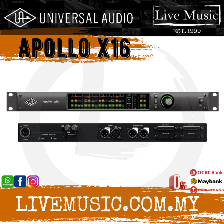 Universal Audio Apollo x16 Heritage Edition 18 x 20 Thunderbolt 3 Audio ...