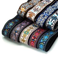 Adjustable Embroidered Cotton Guitar Strap Widening Thickening for Electric Acoustic Guitar Bass Belts