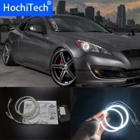 Hochitech ตัวควบคุมกำเนิดรถฮุนได2010 14 Smd สว่างพิเศษสีขาว Led รูปนางฟ้า2600lm Drl การวิ่งเวลากลางวันชุดแหวนทรงกลด