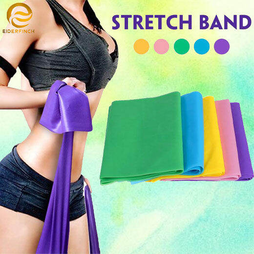 Yoga Rubber Stretch Resistance Exercise Workout Fitness Band (COLOR MAY