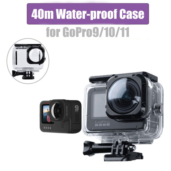 ซองกันน้ำ40ม-สำหรับ-gopro-9-10-11เลนส์แม็กซ์ตัวป้องกันกล้องที่ปิด-mod-ดำน้ำอุปกรณ์เสริมฝาครอบดำใต้น้ำ