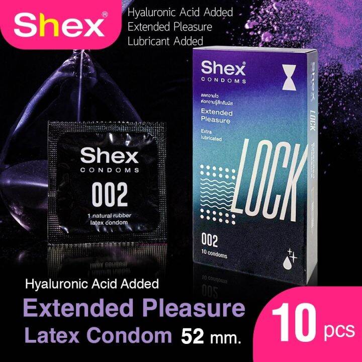 Extended Pleasure Latex Condom 10pcs 20 pcs Hyaluronic Acid Lubricant