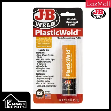 J-B Weld 8237 PlasticWeld Plastic Repair Epoxy Putty - 2 oz