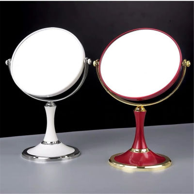 Makeup Mirror Double Mirror Round Vanity Mirror Fashion Makeup Mirror HD Makeup Mirror Princess Dressing Mirror