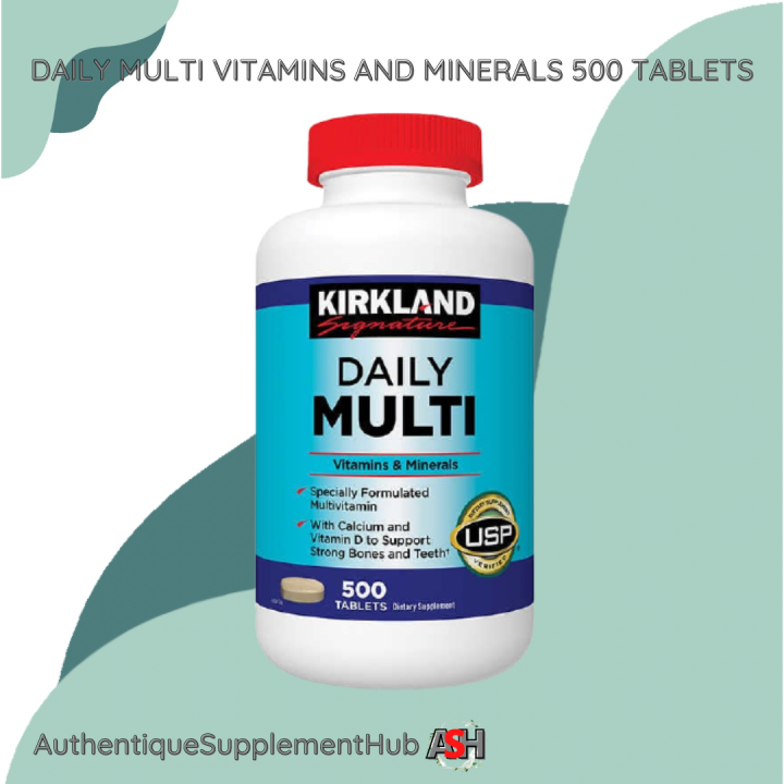 KIRKLAND Daily Multi Vitamins & Minerals 500 Tablets Supports Immune