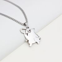 Chainsaw Man Pochita Stainless Steel Necklace Creative Personality Cartoon Anime Cute Gift Titanium Pendant Jewelry Wholesale