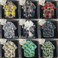 【เสื้อ 100 ลาย】เสื้อเชิ้ตแขนสั้น ลายดอกไม้ ผ้าดีมาก ขนาด M , L , XL , XXL，3XL QC8191603