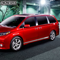 Carbon Fiber Sport Stripes Car Door Side Skirt Sticker For-Toyota SIENNA Auto Body Decor Vinyl Decals Racing Styling Accessories