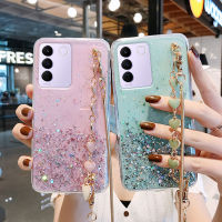 เคสVivo V27e V27 Pro V27 5G  ติดเลื่อมแบบ2023ยางใสแวววาวล่าสุด พร้อมสายคล้องยาว เคสโทรศัพท์ Vivo V27 V27Pro 5G เคสแบบนุ่ม