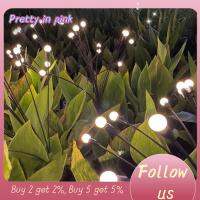 PRETTY IN PINK 1 2pcs หลอดไฟแอลอีดี10หลอด ไฟสวนพลังงานแสงอาทิตย์ กันน้ำกันน้ำได้ ลวดเหล็กมีความยืดหยุ่นสูง ไฟสนามเบา อัปเกรดแล้ว แสงสีขาวอบอุ่น ของตกแต่งทางเดิน ลานสนามลานบ้าน