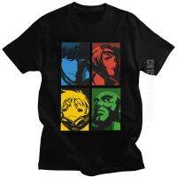 90S Anime Cowbebop T-Shirt Men O-Neck CowletS Jam Casual Tshirt Soft Cotton Slim Fit Tee Gift Manga Fan Clothing 【Size S-4XL-5XL-6XL】