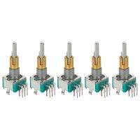 5X EC11EBB24C03 Dual Axis Encoder with Switch 30 Positioning Number 15 Pulse Point Handle 25mm