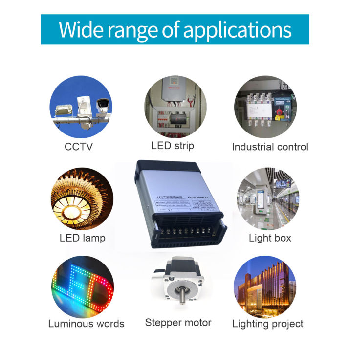 สวิทชิ่ง-เพาวเวอร์-หม้อแปลงไฟฟ้า-สวิทชิ่ง-เพาวเวอร์-ซัพพลาย-12v-33a-400w-ac-dc-190v-240v-switching-power-supply-เอนกประสงค์-สำหรับกล้องวงจรปิด-และไฟ-led-สวิตชิ่งเพาเวอร์ซัพพลาย-เพาเวอร์แอมป์รถยนต์-เคร