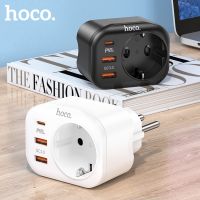 HOCO ที่ชาร์จเครื่องชาร์จ USB เร็ว PD 20W USB Type C ที่ชาร์จความเร็วสูงพอร์ต2USB อะแดปเตอร์ปลั๊กไฟยุโรปสำหรับ Iphone 14 Plus