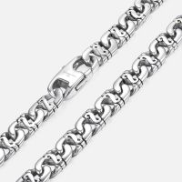 Mens Necklace 316L Stainless Steel Chain 9.5mm Heavy Marina Biker Silver Color Fashion Jewelry Dropshipping 18-36inch HN01