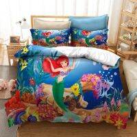 Disney Little Mermaid Ariel Bedding Sets Twin Full Queen King Sizes Duvet Cover Pillowcases Home Decor For Girls Kids Adult Bed