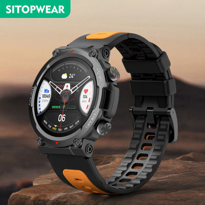 SitopWear S Mart W Atch 1.39 "HD แบบเต็มหน้าจอ100โหมดกีฬาด้วยเสียงผู้ชายผู้หญิงดูสมาร์ททหารเกรดความเหนียวนาฬิกา