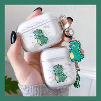 Cartoon Dinosaur Soft Silicone Couple Earphone Case For Apple Airpod 2/1 Pro 2nd Cover For Air pods 3 Shell Charging Box Hook Headphones Accessories