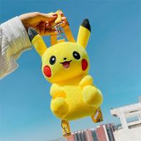 Pokemon Pikachu Plush Backpack Japanese Anime Cartoon Animals Pikachu Childrens Schoolbags Doll Christmas Birthday Gifts