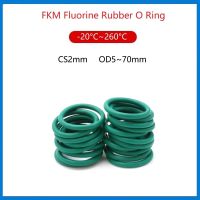 10/20Pcs CS2mm OD40~70mm Green FKM Fluorine Rubber O Ring Sealing Gasket Insulation Oil High Temperature Resistance Green