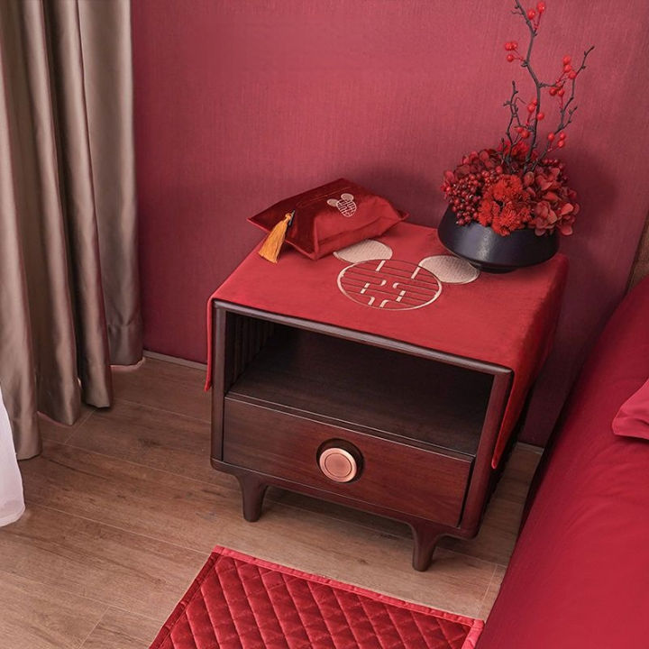 m-q-s-ผ้าคลุมเครื่องซักผ้า-ผ้าคลุมกันฝุ่น-ผ้าเช็ดตัวเตียง-ผ้าเช็ดตัวสีแดง-ผ้าปูโต๊ะแบบจีน-ตู้เย็น-เครื่องซักผ้าฝาฝุ่นของขวัญ