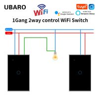 118 US Tuya Sensors Touch Switch Works With Google Home Alexa Voice Control WiFi Smart Home Appliance Need Neutral 1gang 2Way Electrical Connectors