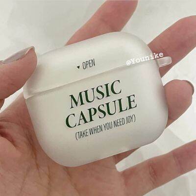 【CC】 Korean Ins English Airpods1/2 Bluetooth Silicone Soft for AirPods Pro23