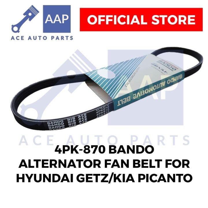 Alternator Fan Belt for Hyundai Getz/Kia Picanto 4PK870 Bando Japan