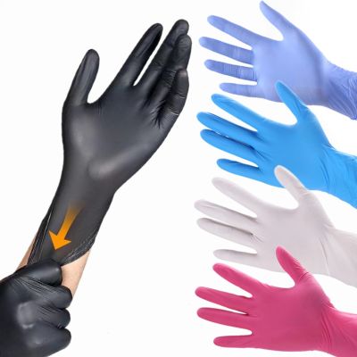 20/50/100 pcs Nitrile Gloves Disposable Kitchen Latex Gloves Household Cleaning Beauty Barber Food Grade Cake Baking Gloves Safety Gloves