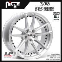 [ส่งฟรี] ล้อแม็ก NICHE แท้ รุ่น DFS ขอบ19" 5รู112 สีGlossSilver Machined หน้า8.5" หลัง9.5" Road Wheels จาก USA จำนวน 4 วง