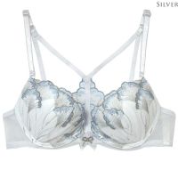 Annebra บราเสริมทรง ตะขอหน้า มีโครง เสริมฟองน้ำ Front Closer Mold Bra Bloom Up รุ่น AB1-563 สี Silver