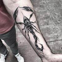 Scorpion Tattoo Stickers Waterproof Long-lasting Men and Women Horror Dark Cool Domineering Temporary Tattoos