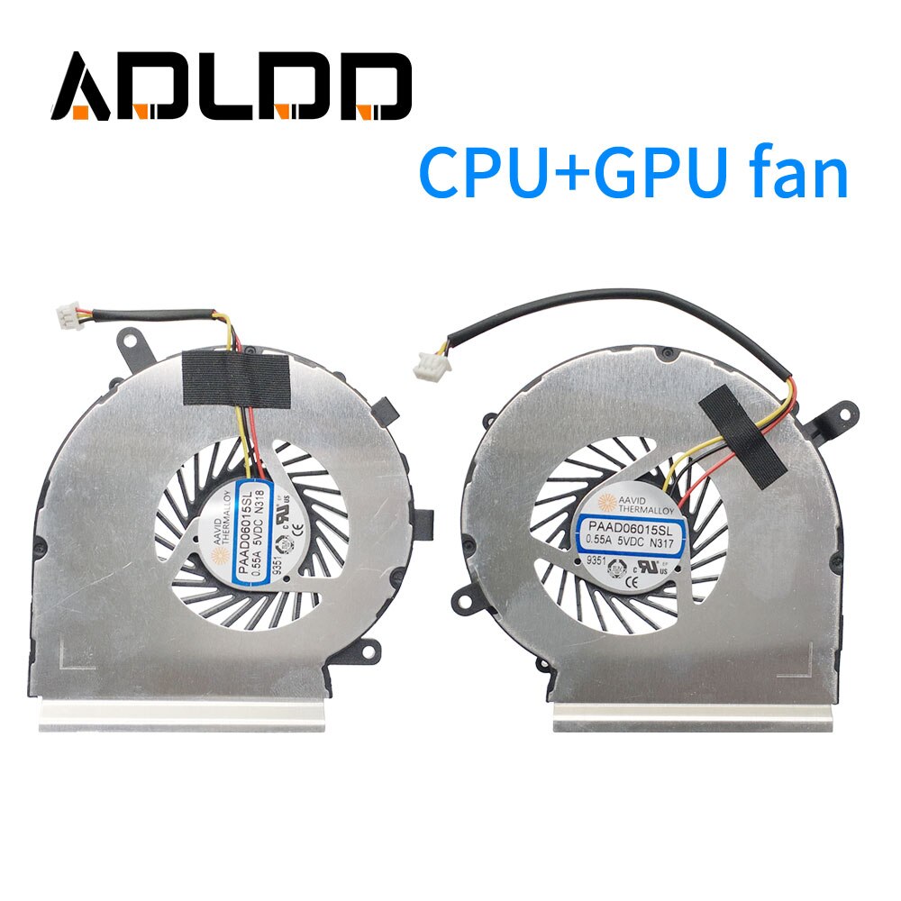 NEW CPU Cooling Fan for MSI GE62 GE72 GL62 GL72 PE60 PE70 PAAD06015SL 