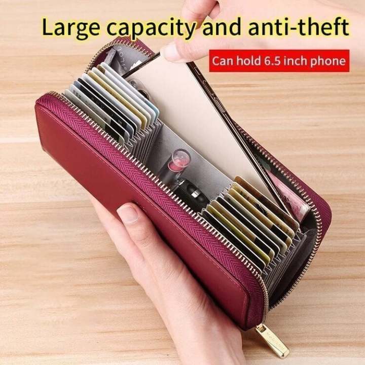 zzooi-genuine-leather-ladies-wallet-anti-theft-brush-multi-card-zipper-card-bag-long-large-capacity-multifunctional-wallet-coin-purse