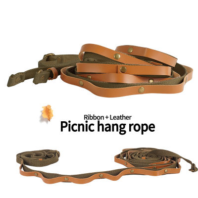 Spot parcel post Outdoor Sensibility PU Lanyard Camping Tools Sundries Storage Rope Camping Clothes Drying Clothesline Tent Accessories Binding Chain