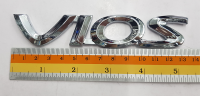 Logo vios งานพลาสติก พร้อมกาวติด สีโครเมียม 13.5cm