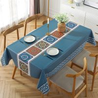 Nordic Bohemian Printing Rectangular Tablecloths for Table Party Decoration Waterproof Polyester Dining Tables Cover