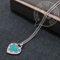 Original S925 Sterling Silver Necklace Tif Fashion High Quality Enamel Heart Shaped Ladies Luxury Brand Exquisite Jewelry Gift