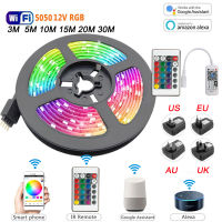 LED Strip Light WIFI RGB5050 LED Ice Light Alexa Wifi เทปยืดหยุ่น LED Diode Ribbon สำหรับตกแต่งห้อง BackLight Magic Home *