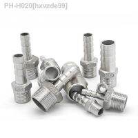 Stainless Steel Male BSP 1/8 1/2 1/4 3/4 Thread Pipe Fitting Barb Hose Tail Connector 6mm to 25mm Tools Accessory