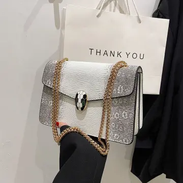 Luxury Brand Handbag Snake Metal Head And Serpentine Pattern Sholder Bag  Evening Bag Cross Body Bag - AliExpress