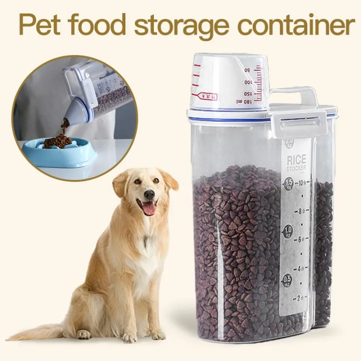 Pet Food Storage Container Airtight Dog Cats Foods Container with