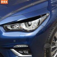 【YF】 Infiniti 2014-2019 Car Front Headlight Eyebrow Eyelid Cover Trim Sticker Exterior Accessories