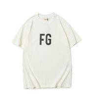 Fear of God ความกลัวของพระเจ้าใหม่ของผู้ชายและผู้หญิงเสื้อยืดหลวม F G ฝ้ายพิมพ์แขนสั้นเสื้อยืด