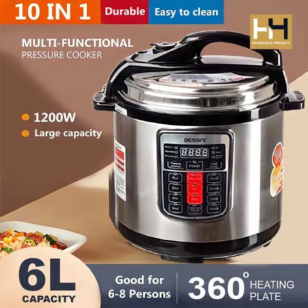 DESSINI 1200W 10IN1 Electric Pressure Cooker 6L Lazada PH