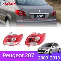 ไฟท้ายสำหรับ Peugeot 207 09 10 11 12 13 เสื้อ​ไฟท้าย ไฟท้าย​แต่ง ไฟท้ายไฟเบรค​ ไฟเลี้ยว Taillamp Taillight ไฟท้าย​ พร้อมทับทิม ไฟท้ายกันชนหลังสําหรับ​ ทับทิมในฝาท้ายไฟท้าย